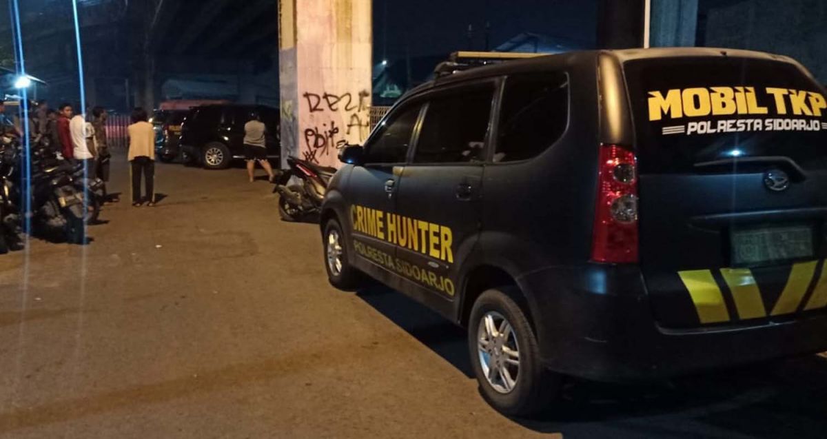 Lokasi penembakan juragan rongsokan di Sidoarjo (Foto: Zainul Fajar/jatimnow.com)