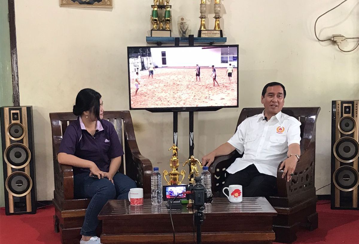 Ketua KONI Sidoarjo Franky Effendie saat Sharing Session bersama FORWAS. (Foto: Zainul Fajar/jatimnow.com)