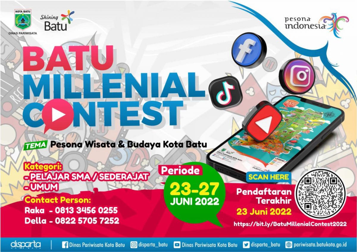 Promosikan Pariwisata, Disparta Kota Batu Gelar Batu Millenial Contest