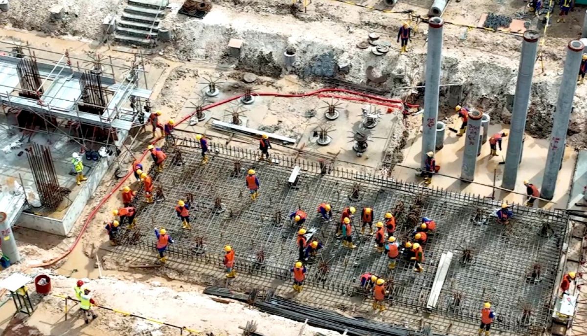 Pembangunan smelter PTFI di Kawasan JIIPE Gresik (Foto: PTFI for jatimnow.com)