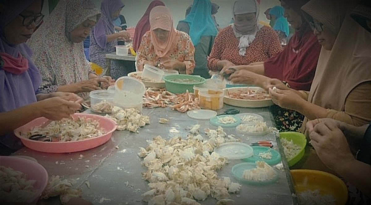 Salah satu tempat pengusaha rajungan sewaktu masih beroperasi. (Foto: Adyad Ammy Iffansah/jatimnow.com)