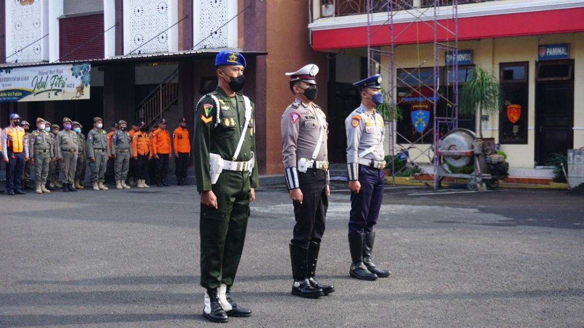 Apel gelar pasukan di Polres Jember.(Foto: Humas Polres Jember)