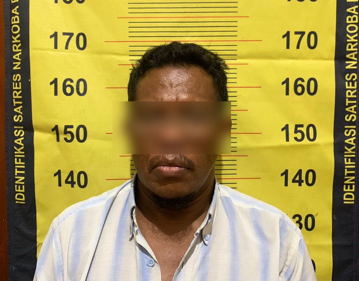 Kojin saat diamankan di Mapolres Pasuruan. (Foto: Polres Pasuruan/jatimnow.com)