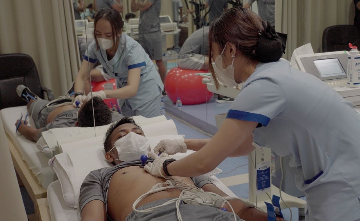 Pemain Madura United FC saat menjalani pemeriksaan kesehatan di Mayapada Hospital Jakarta Selatan (Foto: Media Officer Madura United FC for jatimnow.com)