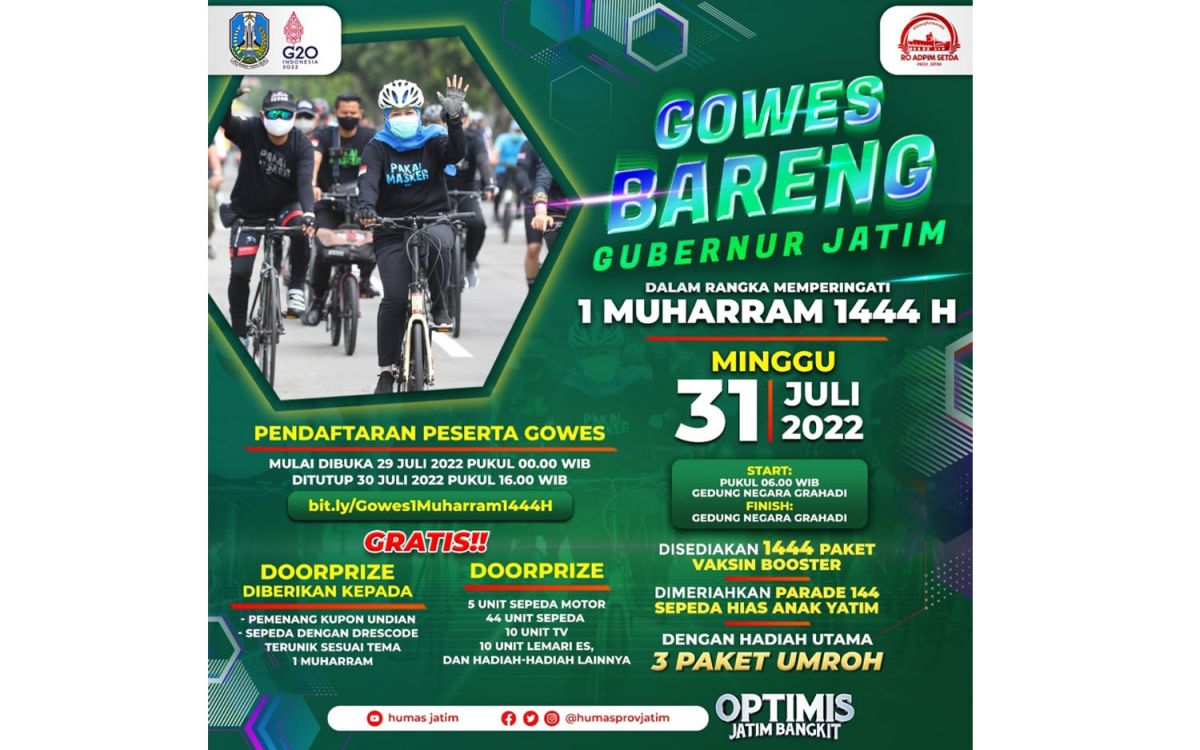 Poster Gowes Bareng Gubernur Jatim