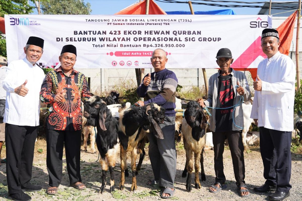 Idul Adha 1443 Hijriah, SIG Salurkan 423 Hewan Kurban Senilai Rp4,32 Miliar