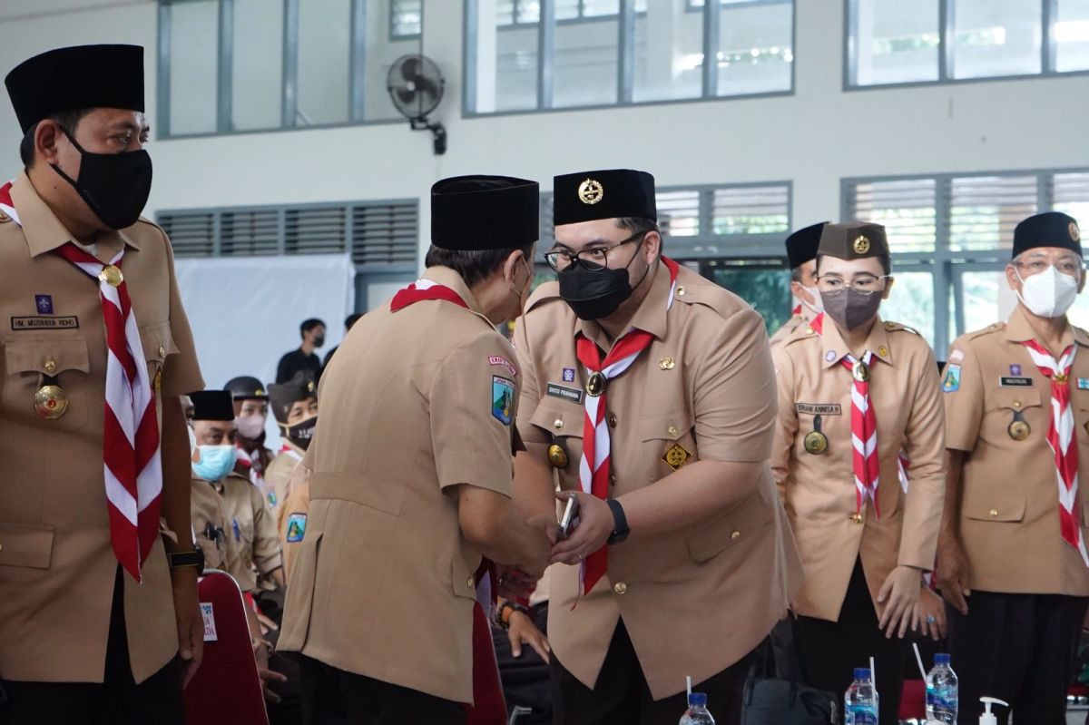 Mas Dhito saat menghadiri muscab Gerakan Pramuka Kwartir Cabang Kediri (Foto: Humas Pemkab Kediri/jatimnow.com)