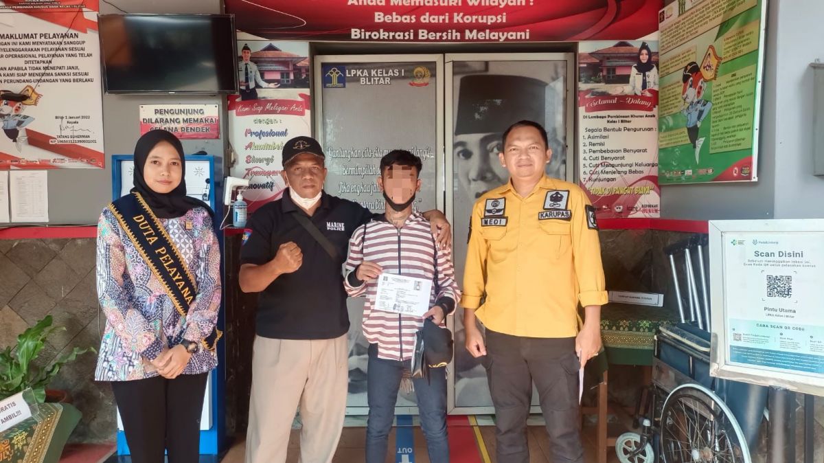 Anak Didik Pemasyarakatan (Andikpas) di Jatim saat mendapat remisi dihari Hari Anak Nasional. (Foto: Humas Kemenkumham Jatim/jatimnow.com)