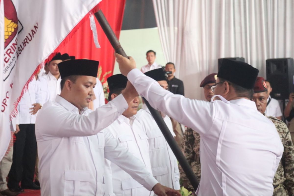 Anwar Sadad saat melantik pengurus Gerindra Pasuruan (Foto-foto: Anwar Sadad for jatimnow.com)
