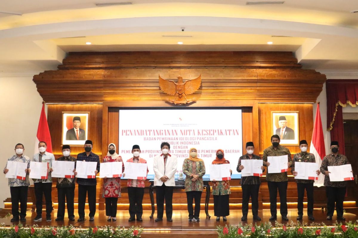 Deklarasikan Jejaring Panca Mandala. (Foto: Kominfo Pemkot Pasuruan)