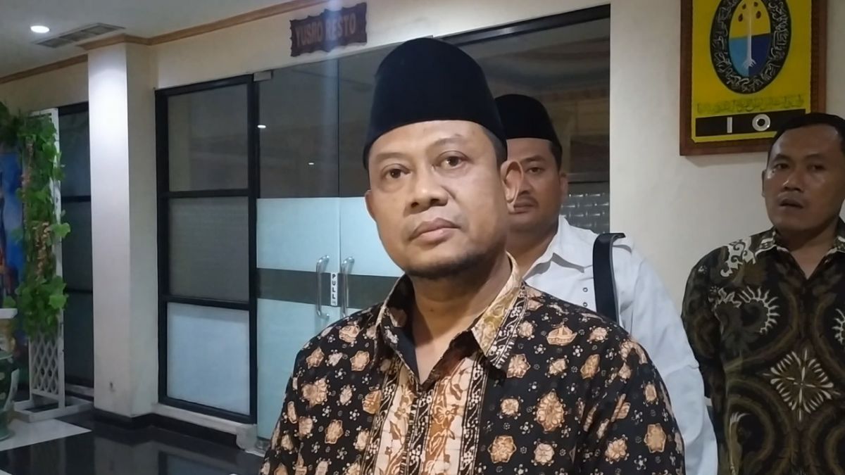 Ketua DPP Orshid, Joko saat menyampaikan kronologi penyerahan diri Mas Bechi.(Foto: Elok Aprianto)