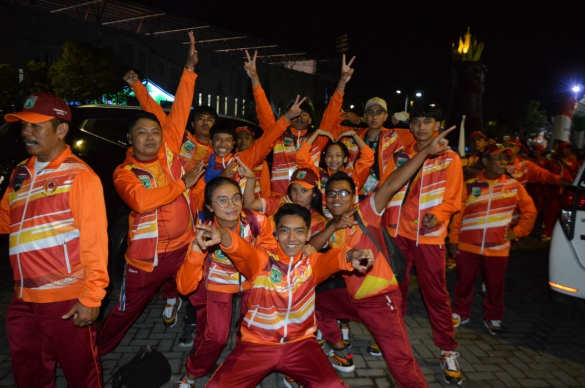 Perwakilan kontingen Kota Batu yang mengikuti Porprov VII Jatim.(Foto: KONI Kota Batu for Jatimnow.com)