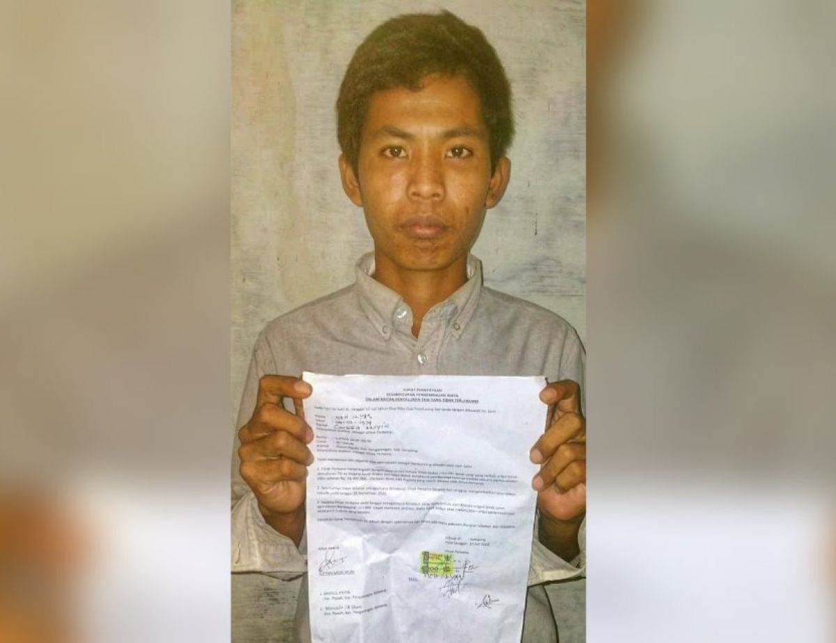 Korban penipuan iming-iming jadi pekerja migran, Sufyan Sauri. (Foto: Sufyan for jatimnow.com)