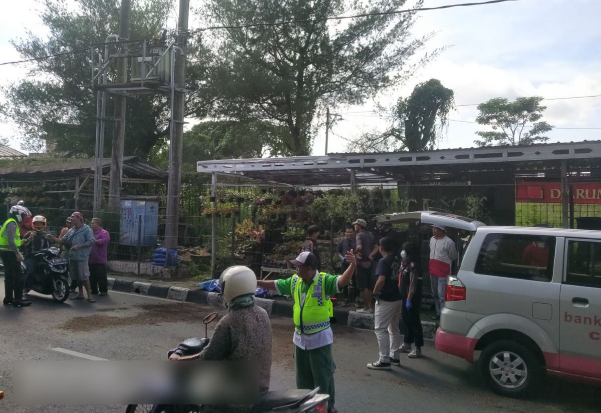 Kecelakaan di Kota Batu yang mengakibatkan seorang pengendara motor tewas (Foto: PSC Kota Batu for jatimnow.com)