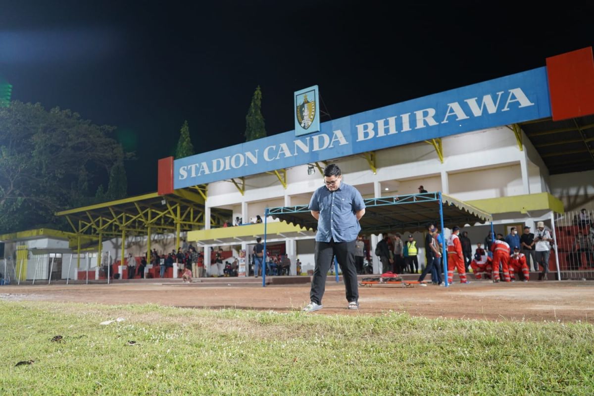 Mas Dhito saat berada di Stadion Canda Bhirawa Pare.(Foto: Humas Pemkab Kediri/jatimnow.com)
