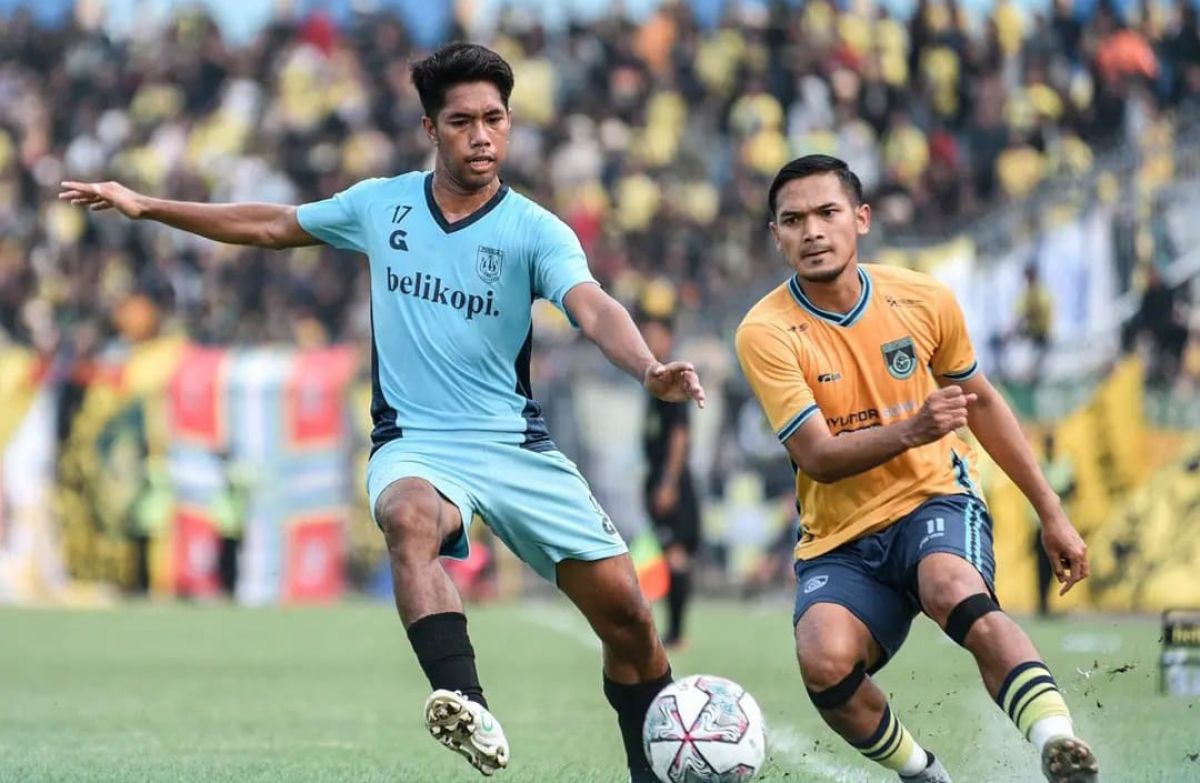 Pencetak gol penutup Persela Lamongan, Riski Putro Utomo saat jalannya pertandingan kontra Gresik United. (Foto: IG Persela Lamongan)