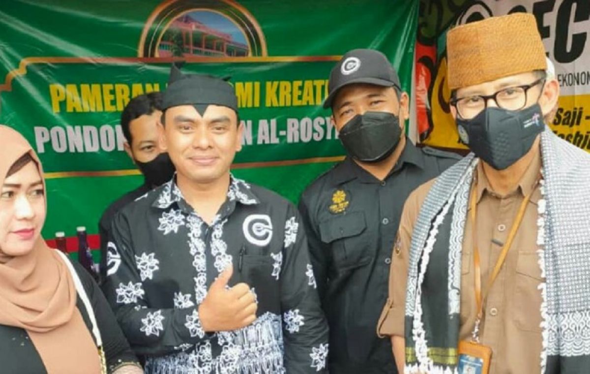 Sandiaga Uno di Ponpes Ar Rosyid Bojonegoro. (Foto: Misbahul Munir/jatimnow.com)