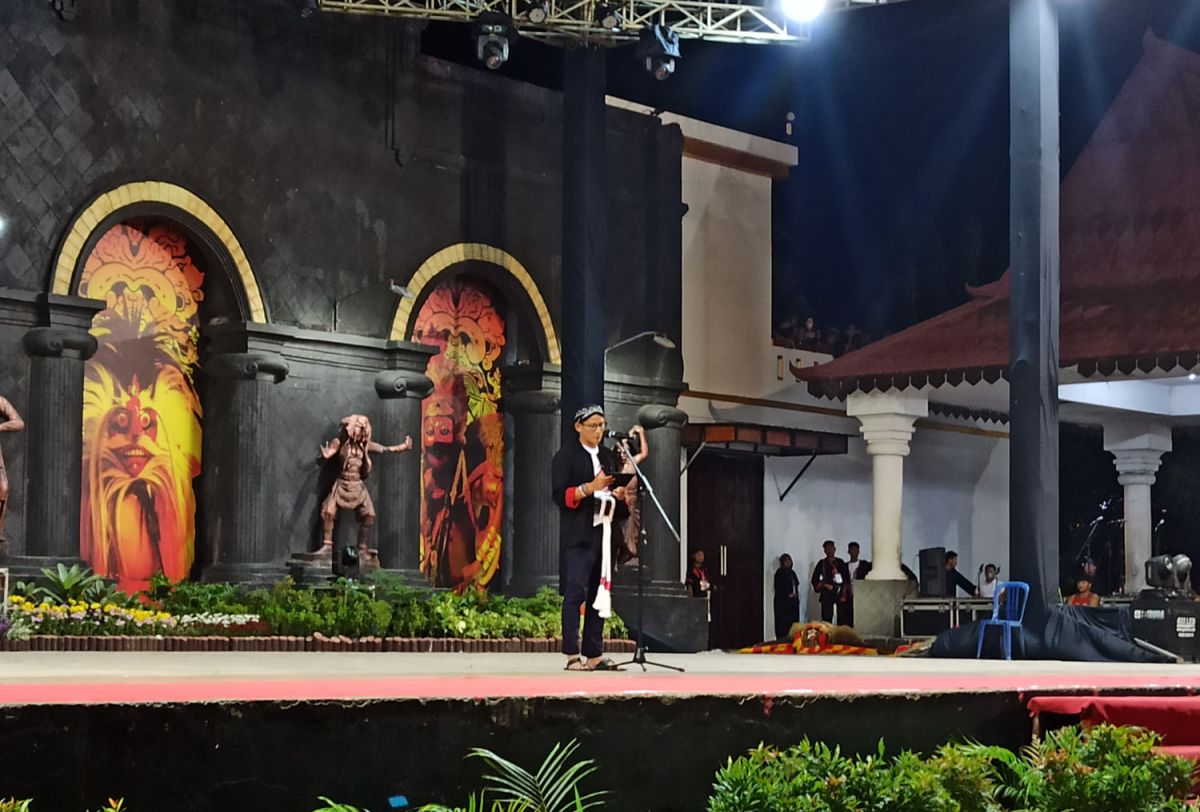 Menteri Pariwisata dan Ekonomi Kreatif RI, Sandiaga Uno saat hadir dalam Festival Nasional Reog Ponorogo (Foto-foto: Mita Kusuma/jatimnow.com)