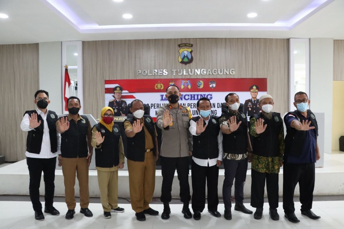 Polres Tulungagung meresmikan Satgas PPA. (Foto: Dok. Humas Polres Tulungagung)