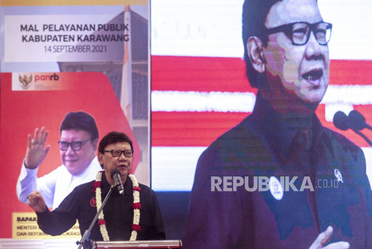 Menteri Pendayagunaan Aparatur Negara dan Reformasi Birokrasi (PANRB) Tjahjo Kumolo. (Foto: Antara via Republika.co.id)