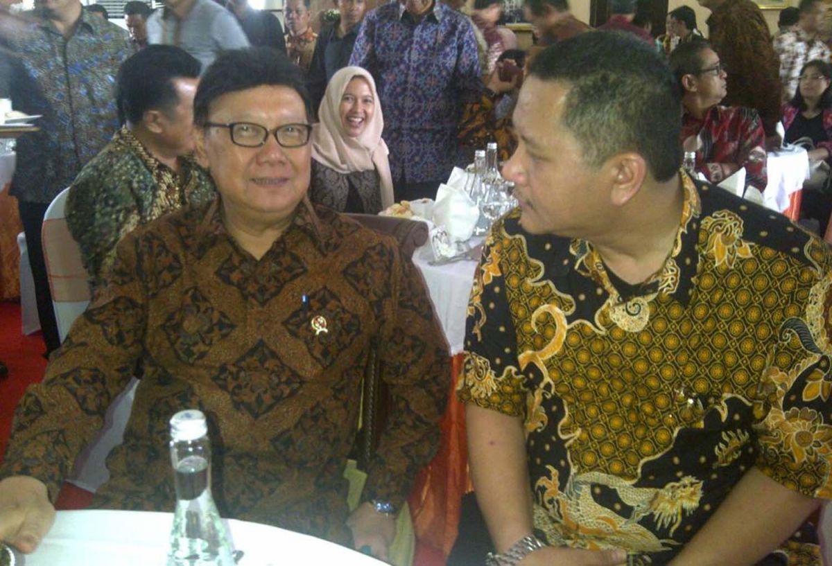 Whisnu Sakti Buana dan Tjahjo Kumolo (Foto-foto: Jaka for jatimnow.com)