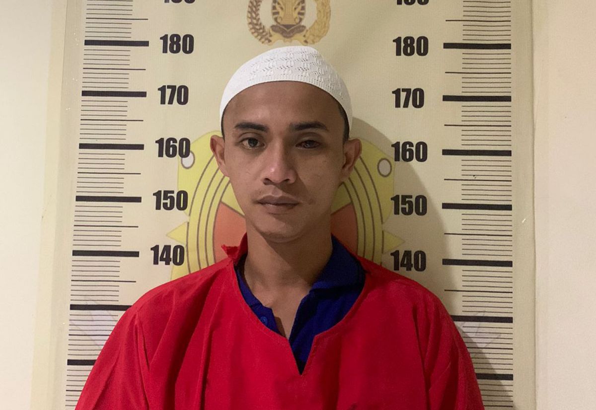 Bandit motor yang sempat dihajar warga kini diamankan di Mapolsek Mulyorejo, Surabaya (Foto: Polsek Mulyorejo/jatimnow.com)