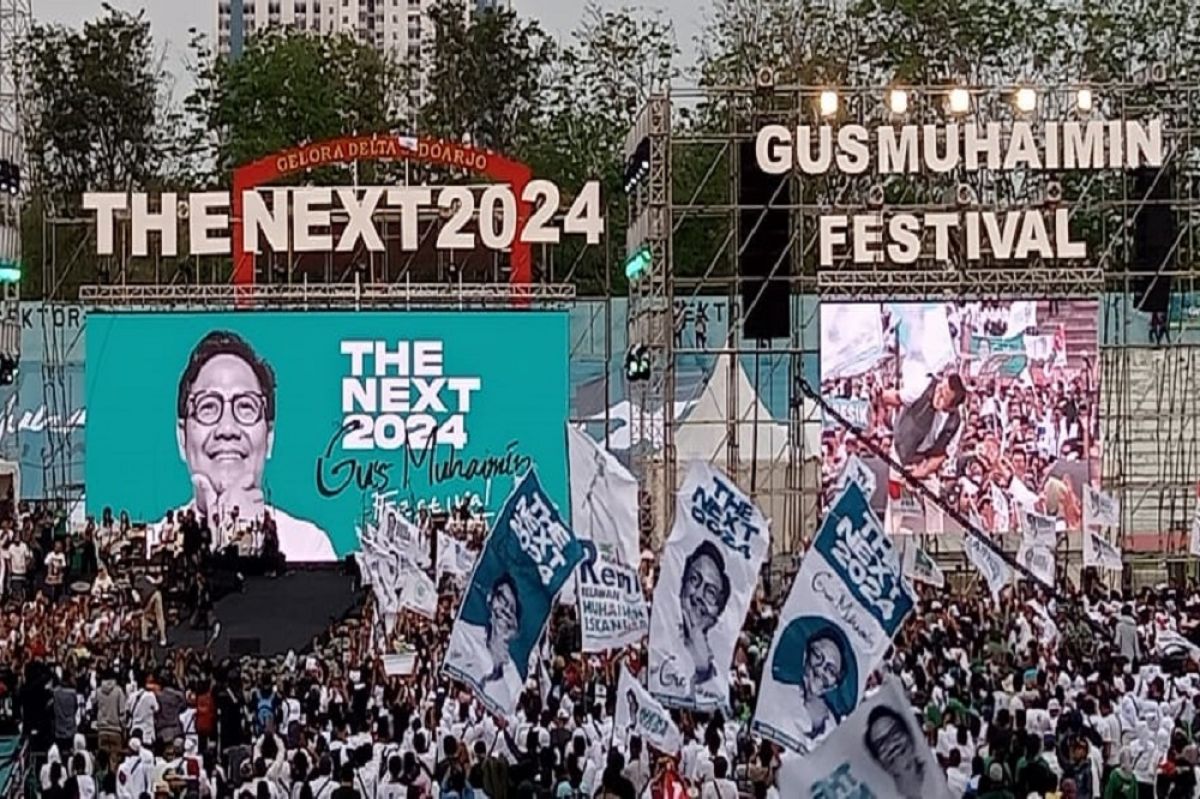 Ribuan Relawan Padati GOR Sidoarjo Dukung Muhaimin Iskandar Maju Pemilu 2024