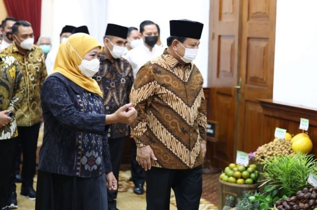 Pertemuan Prabowo Subianto dengan Khofifah di Gedung Negara Grahadi Surabaya.(Foto: Dok. jatimnow.com)