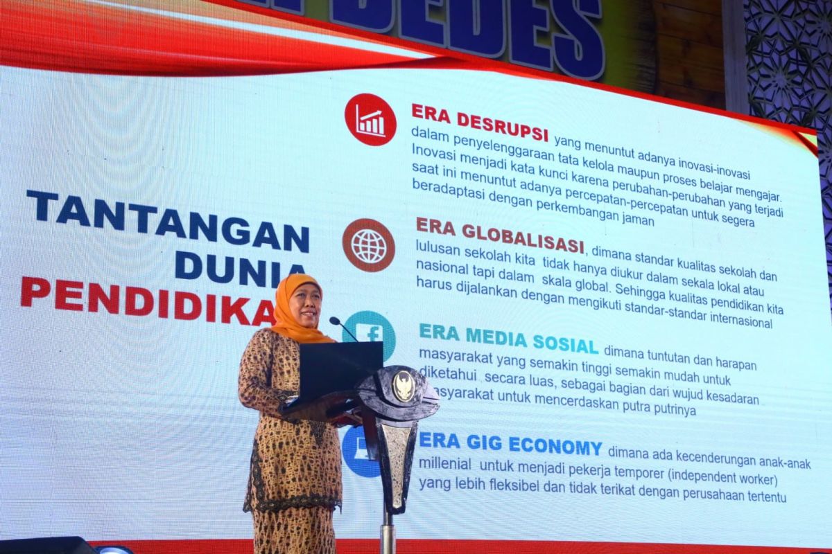 Khofifah Minta LP Ma'arif NU Percepat Adaptasi dan Inovasi