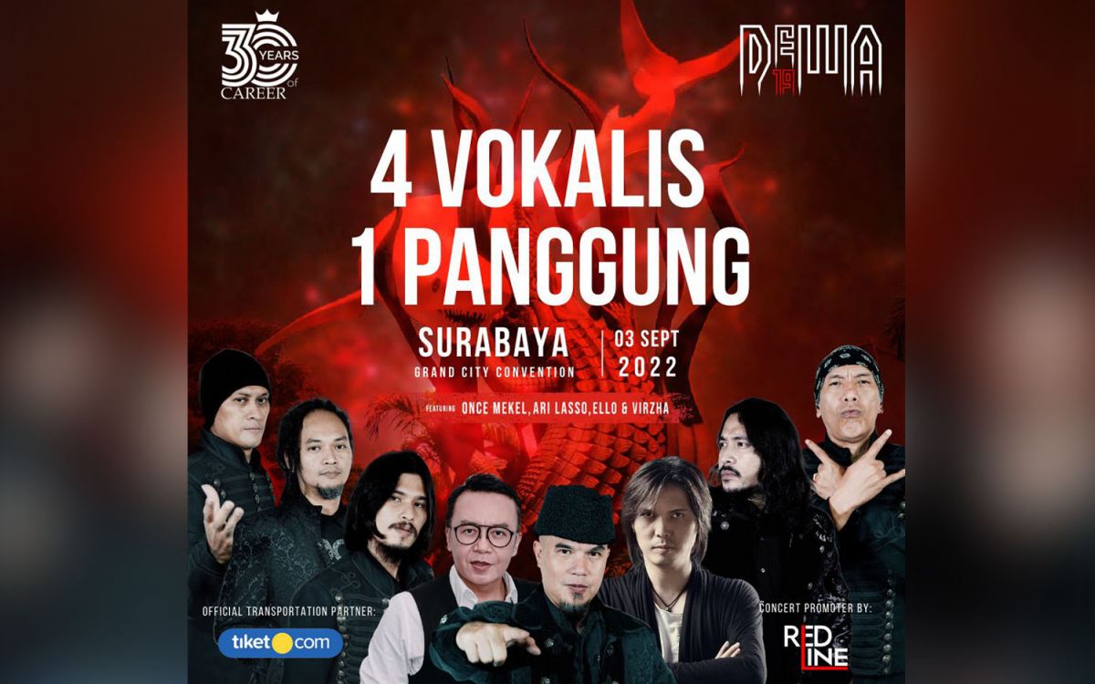 Pamflet konser 30 Tahun Berkarya Dewa19 di Surabaya (Foto: Sofiana for jatimnow.com)