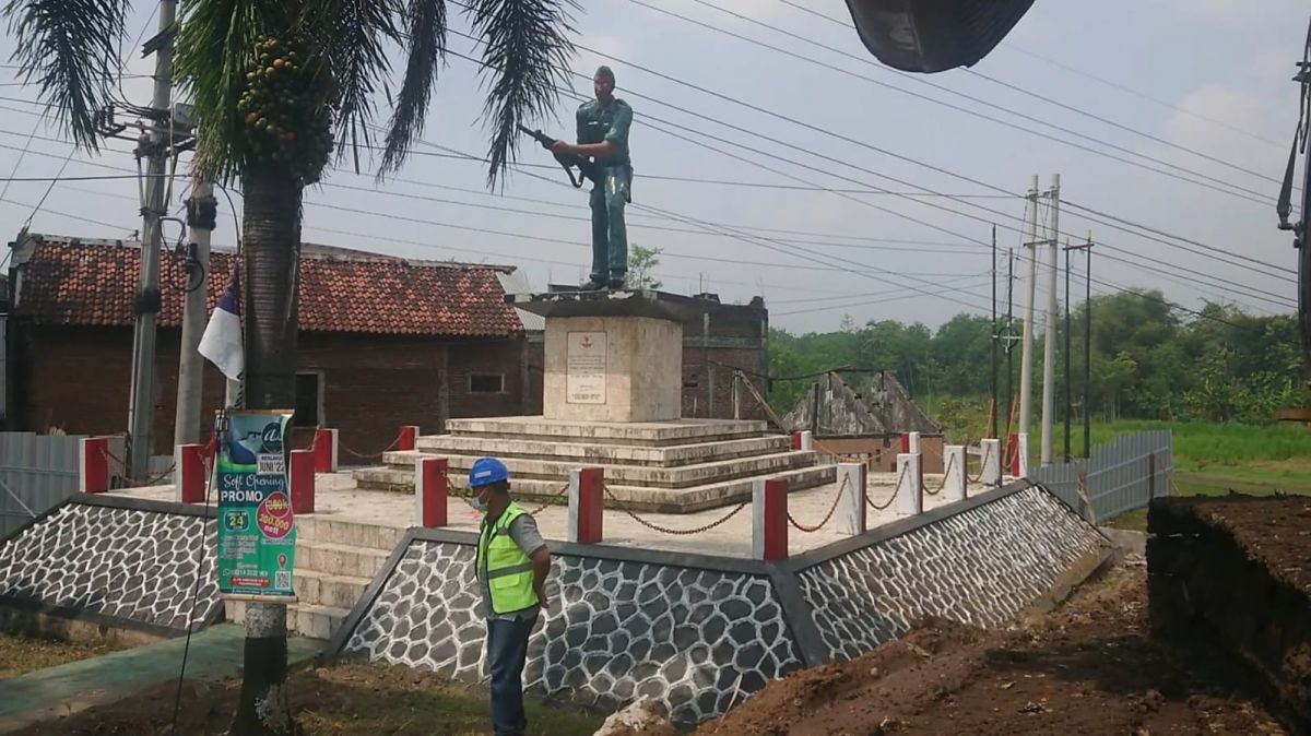 Monumen perjuangan Batalyon Sikatan di Tulungagung akan dipindahkan.(Foto: Bramanta Pamungkas)