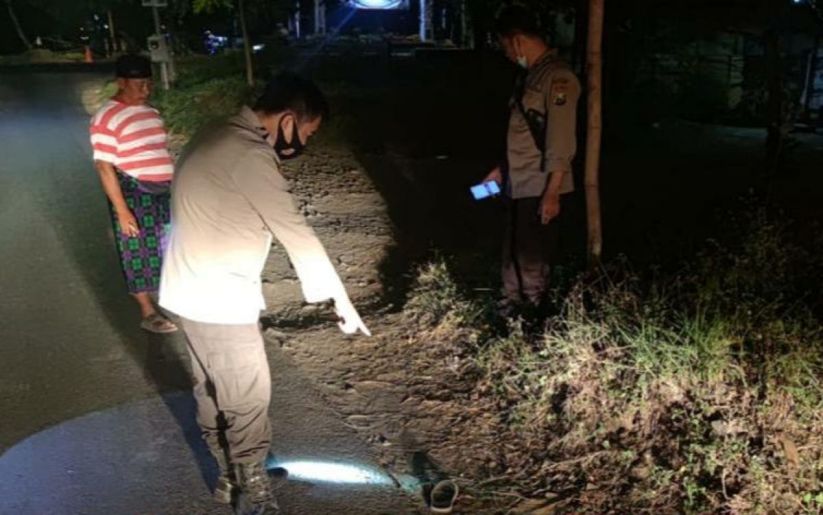 Lokasi pengeroyokan dan pembacokan.(Foto: Humas Polres Pasuruan)