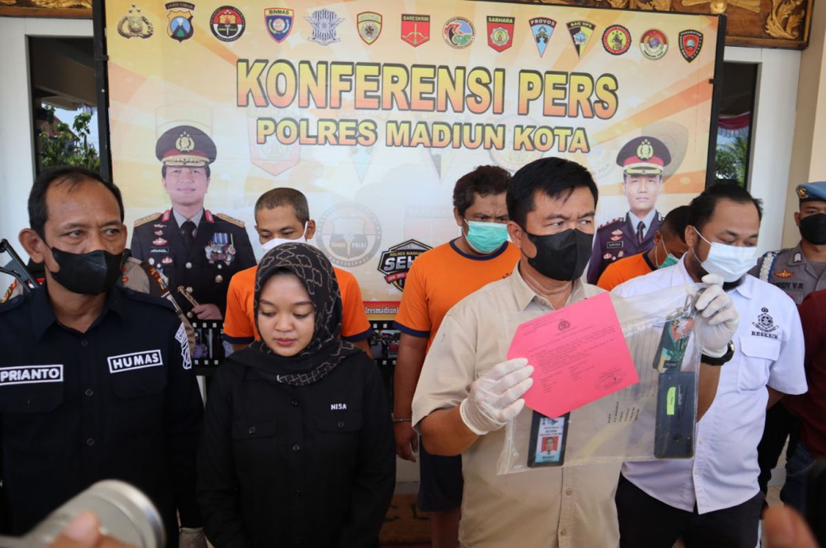 Pers rilis Satreskrim Polres Madiun Kota (Foto: Humas Polres Madiun Kota)