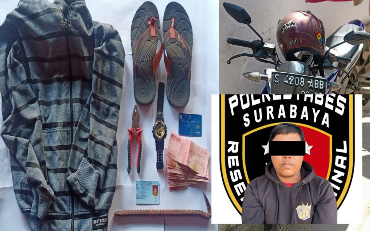 Tak Kapok! Residivis ini Kembali Ditangkap Polisi Usai Bobol Rumah di Surabaya
