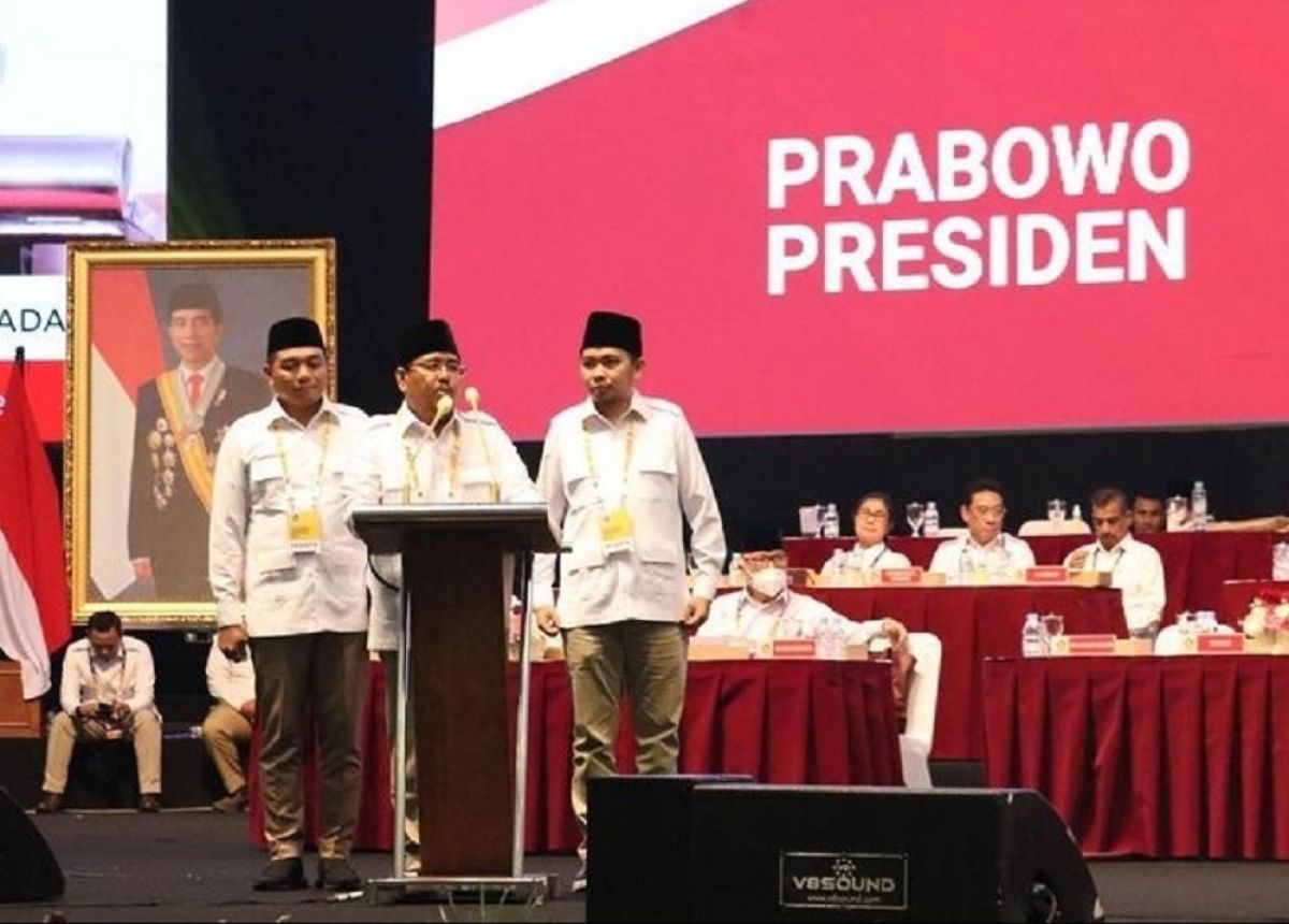 Ketua Gerindra Jatim Anwar Sadad dalam pidatonya di Rapimnas Gerindra (Foto: tangkapan layar Instagram @ansadad)