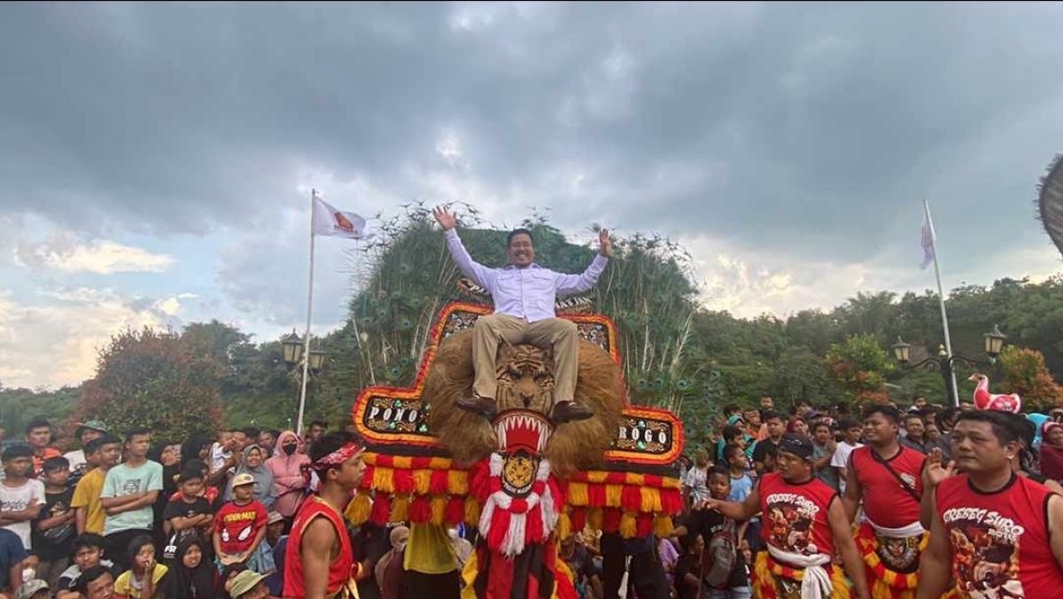 Sambutan Reog Ponorogo untuk Anwar Sadad (Foto: Dok. jatimnow.com)