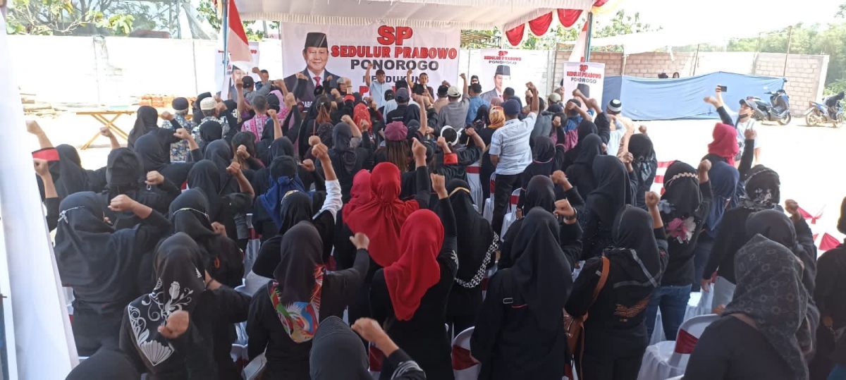 Deklarasi dukungan kepada Prabowo untuk maju Pilpres 2024.(Foto: Mita Kusuma/jatimnow.com)