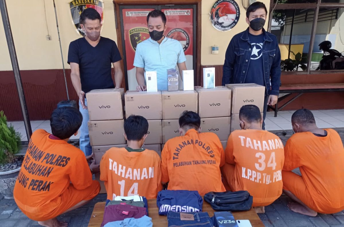 Sindikat Penggelapan di Surabaya Dibongkar, Ratusan HP Senilai Rp1,5 M Disita