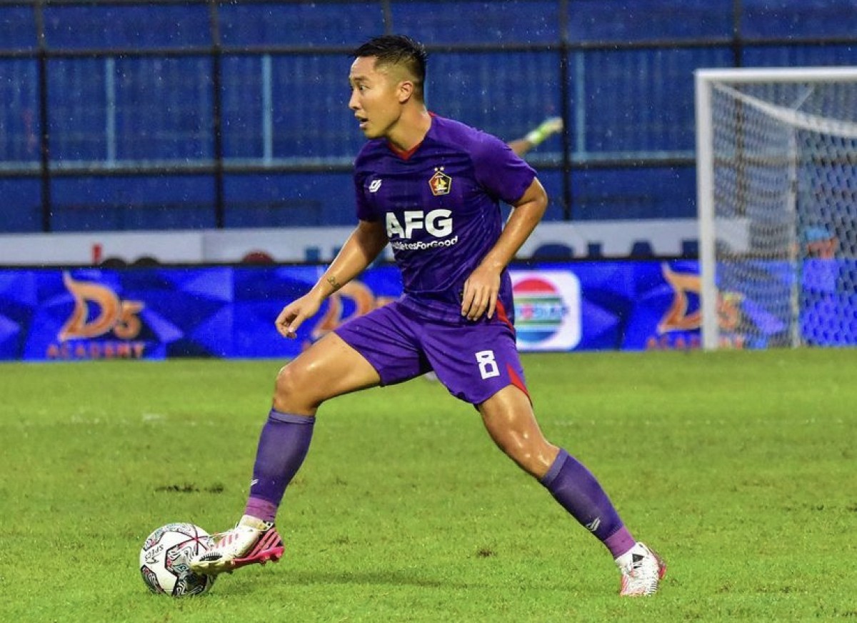 Arthur Irawan saat berseragam Persik Kediri.(Foto : Instagram Arthur Irawan/Jatimnow.com)
