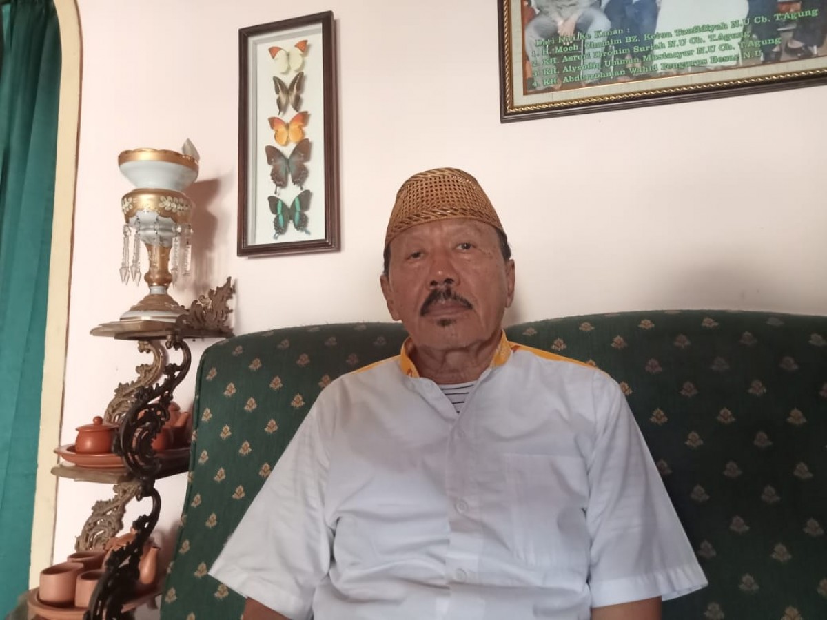 Chamim Badruzzaman saat menceritakan kondisi tahun 1965. (Foto: Bramanta Pamungkas/jatimnow.com)