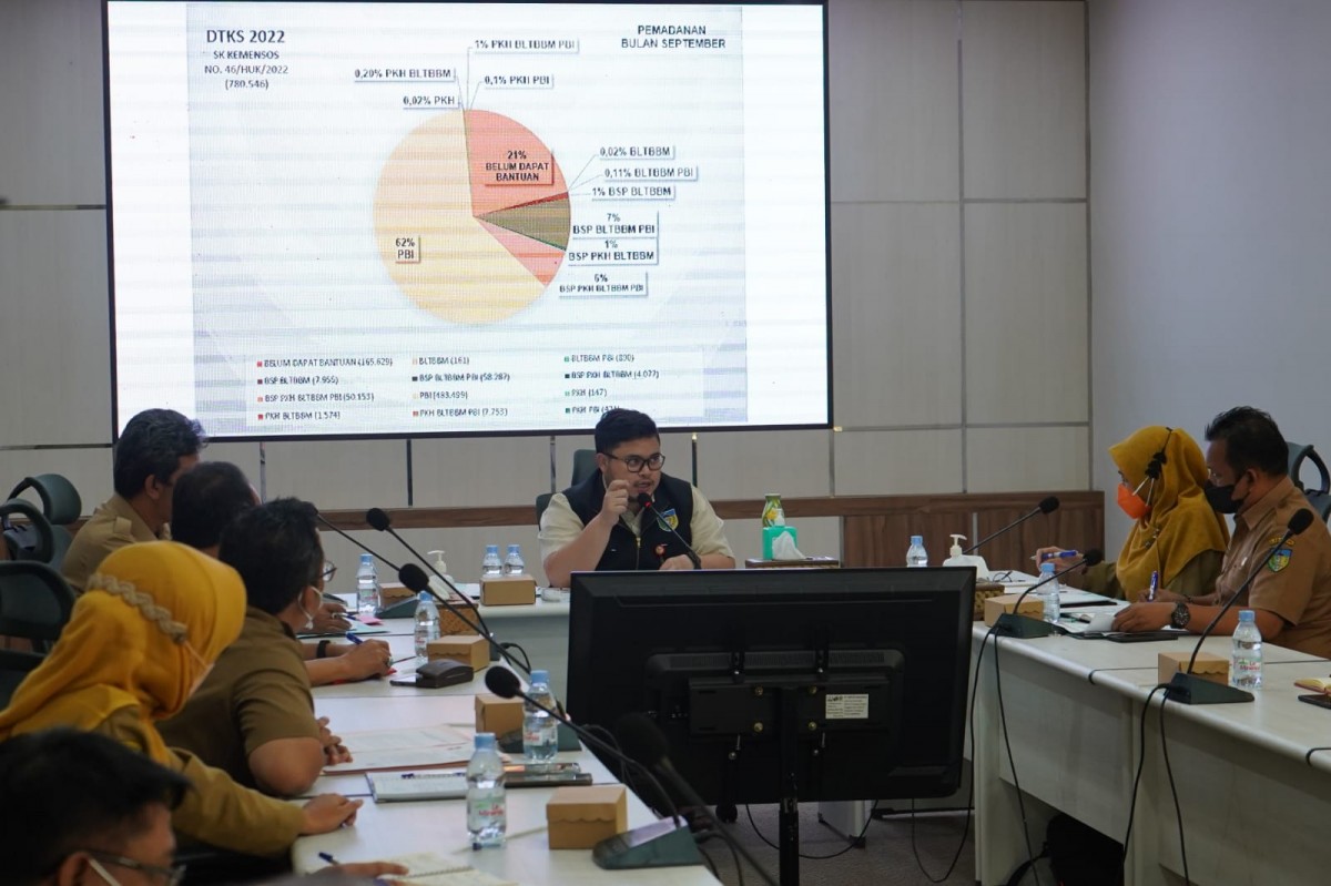 Mas Dhito memimpin rapat koordinasi terkait penyaluran BLT BBM (Foto: Humas Pemkab Kediri/jatimnow.com)