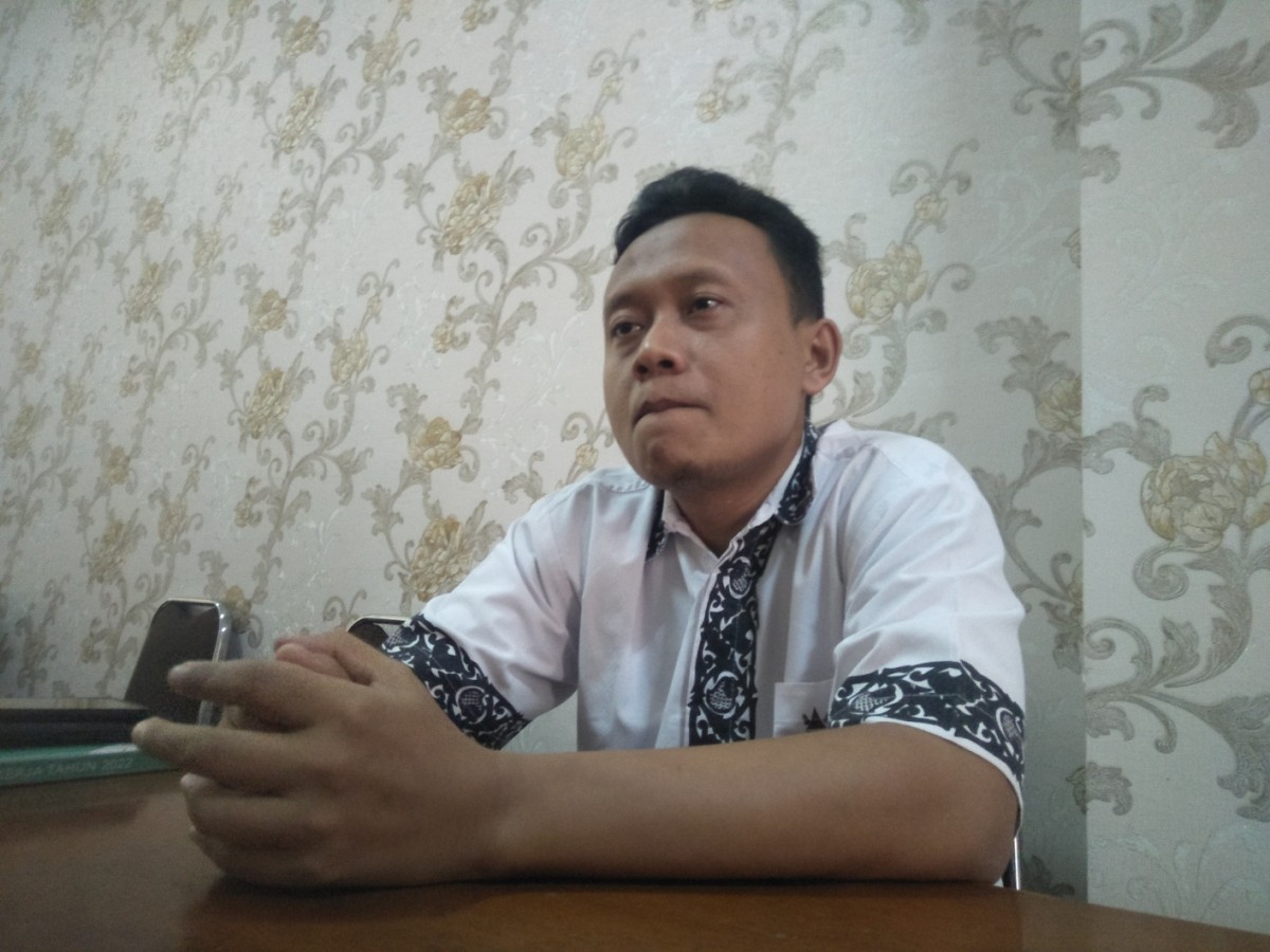 Kabid PKD dan TTG Dinas Pemberdayaan Masyarakat dan Desa Kabupaten Bojonegoro Muhammad Imam Affan saat memberikan keterangan.(Foto: Misbahul Munir/jatimnow.com)