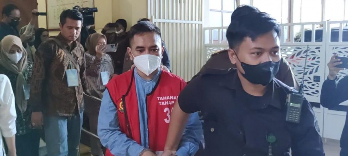 Mas Bechi dalam sidang lanjutan di PN Surabaya (Foto-foto: Zain Ahmad/jatimnow.com)