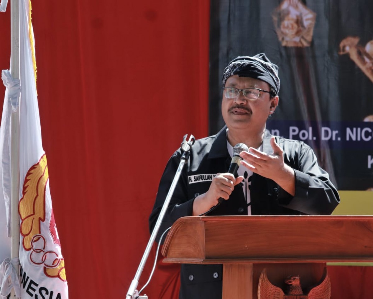 Wali Kota Saifullah Yusuf (Gus Ipul) saat menghadiri kejuaraan Pencak Silat Kapolres Pasuruan Kota Cup (Foto: Dinas Kominfo Kota Pasuruan)