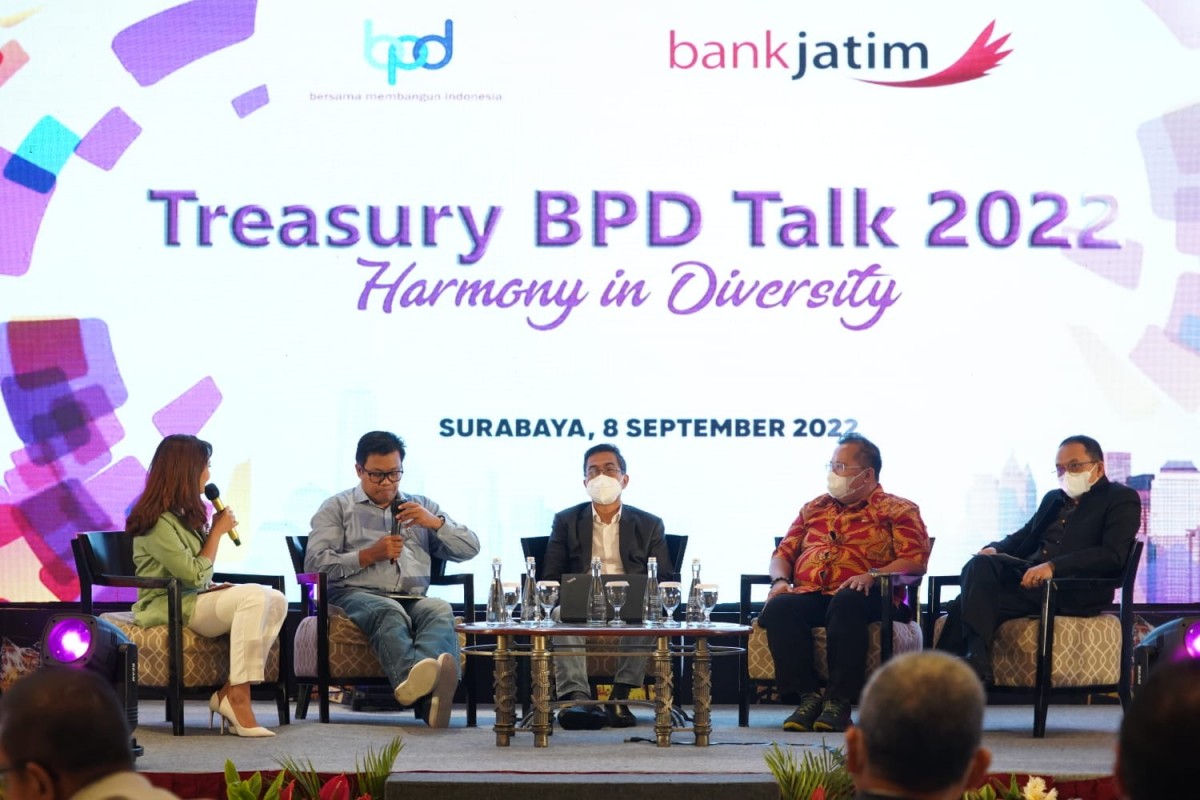 Acara Treasury BPD Talk 2022 bertempat di Ballroom JW Marriot Surabaya. (Foto: Bank Jatim for jatimnow.com)