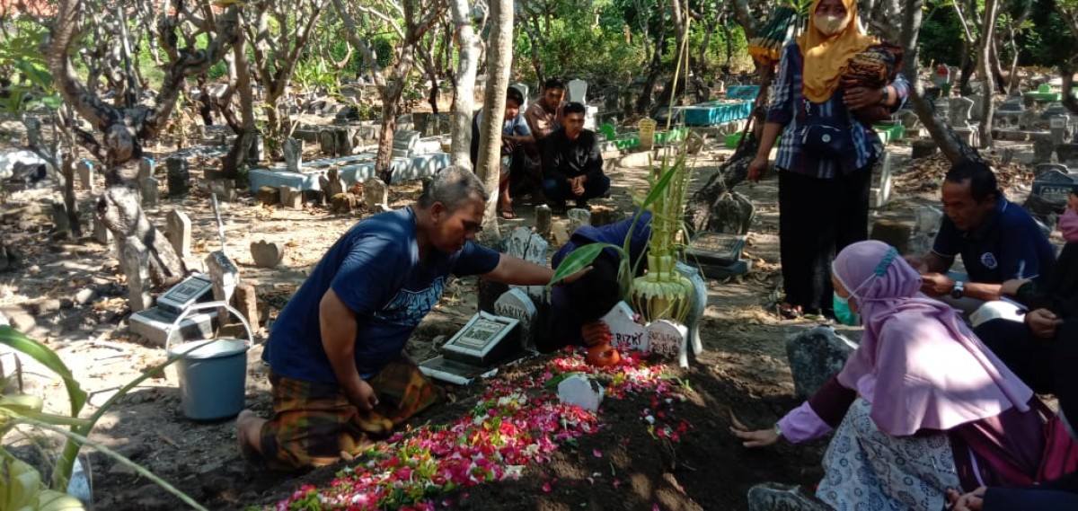 Makam Alif Risky. (Foto: Keluarga Alif for jatimnow.com)