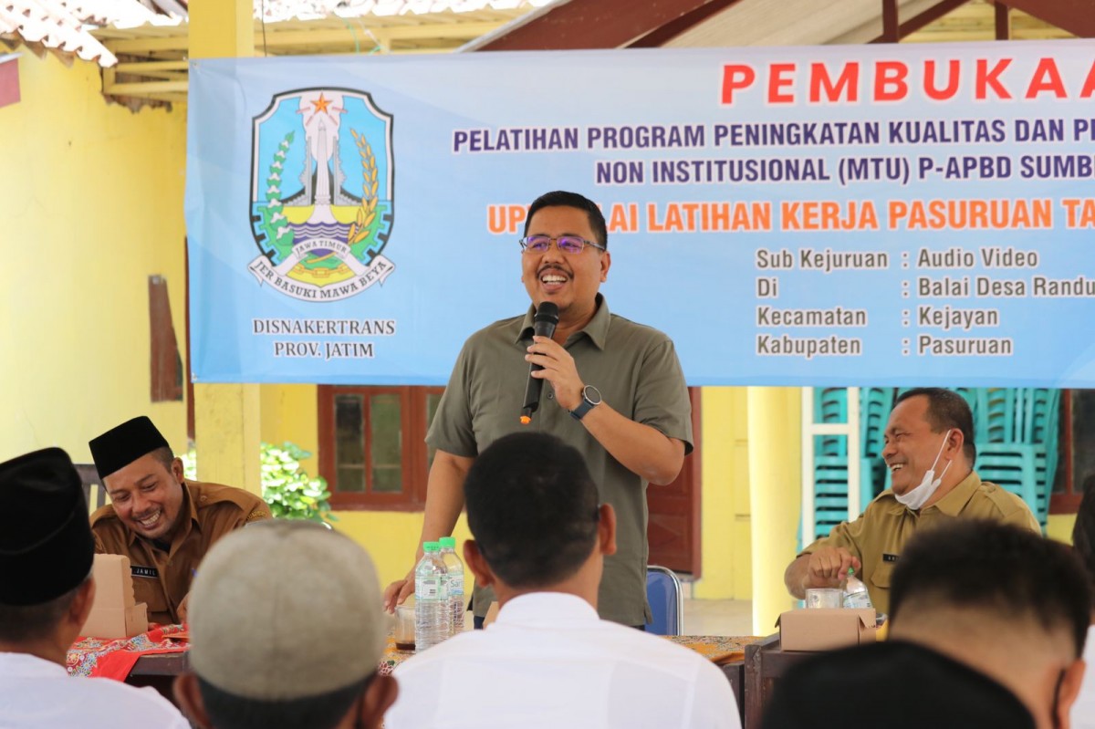 Ketua Gerindra Jatim, Anwar Sadad saat menghadiri pelatihan di Probolinggo (Foto: Fad/jatimnow.com)