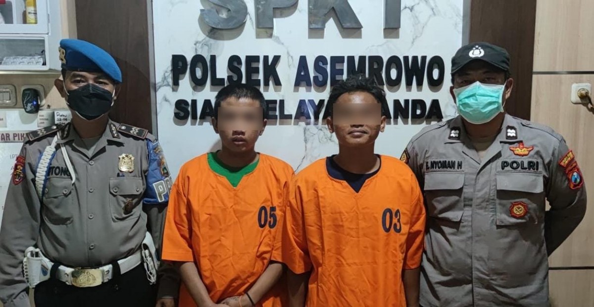 Pelaku jambret 11 TKP.(Foto: Reskrim Asemrowo)