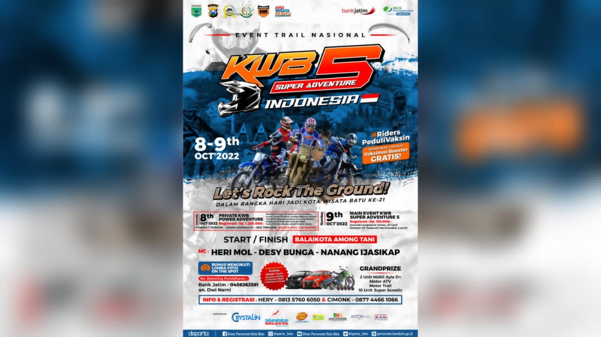 KWB Super Adventure 5 di Kota Batu. (Foto: Disparta Kota Batu/jatimnow.com)