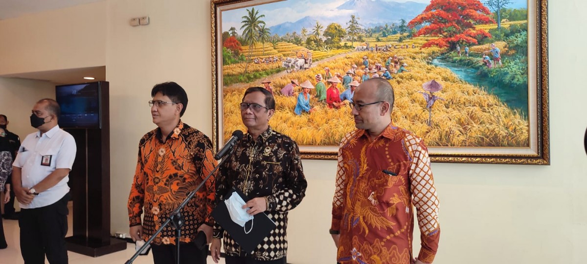 Mahfud MD di Hotel Mercure Surabaya (Foto:k Ni'am Kurniawan/jatimnow.com)